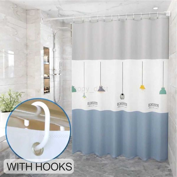 zimple Printing Bathroom zhower Curtain Home Decoration Polyester Waterproof Bathtub Creative zhower Curtain with HooksCL240709