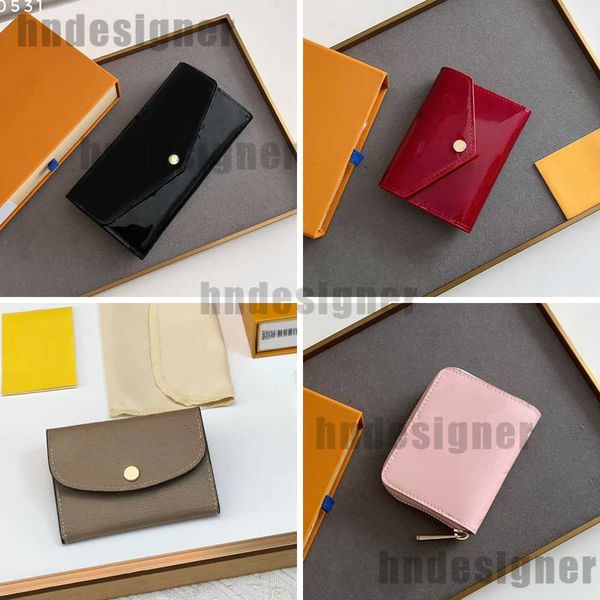 Luxury Patent leather Wallet Designer Woman Card Holders Designer Coin Purse Designer Bag Coin Pouch Short Small Wallets High Quality Clutch
