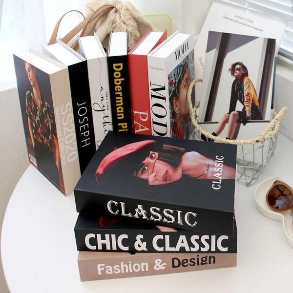 Home Decoration Fake Books Coffee Table Book Decoration Living Room Decoration Luxury Fake Book Storage Box Aesthetic Decoration W240826