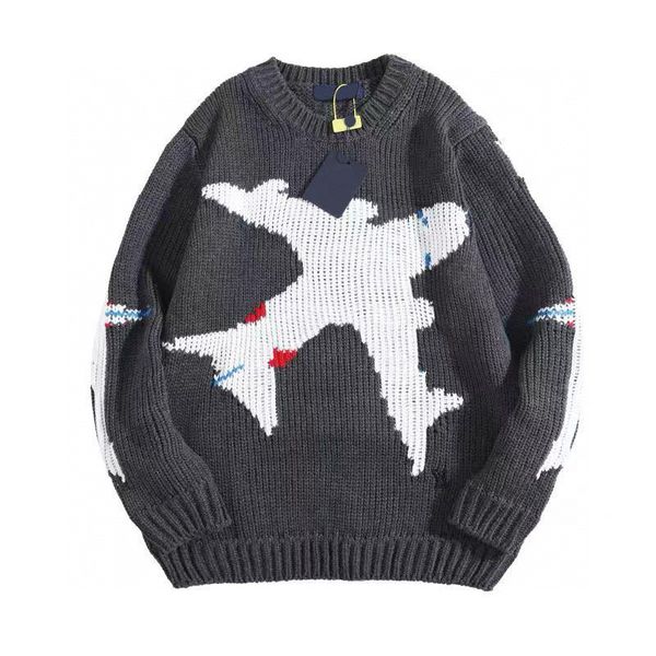 2025 Men&#039;s Plus Tees & Polos letter knitted sweater in autumn - winter 2024 knitting machine e Custom detail crew neck cotton 0438