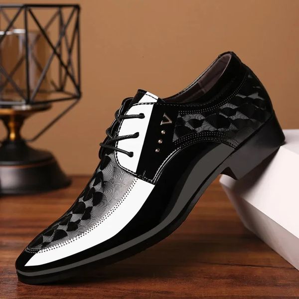 2024 Mens Leather Shoes Business Dress Shoes Versatile Wedding Shoes Mens Shoes er Loafers Mens Zapatos Para Hombres 240930