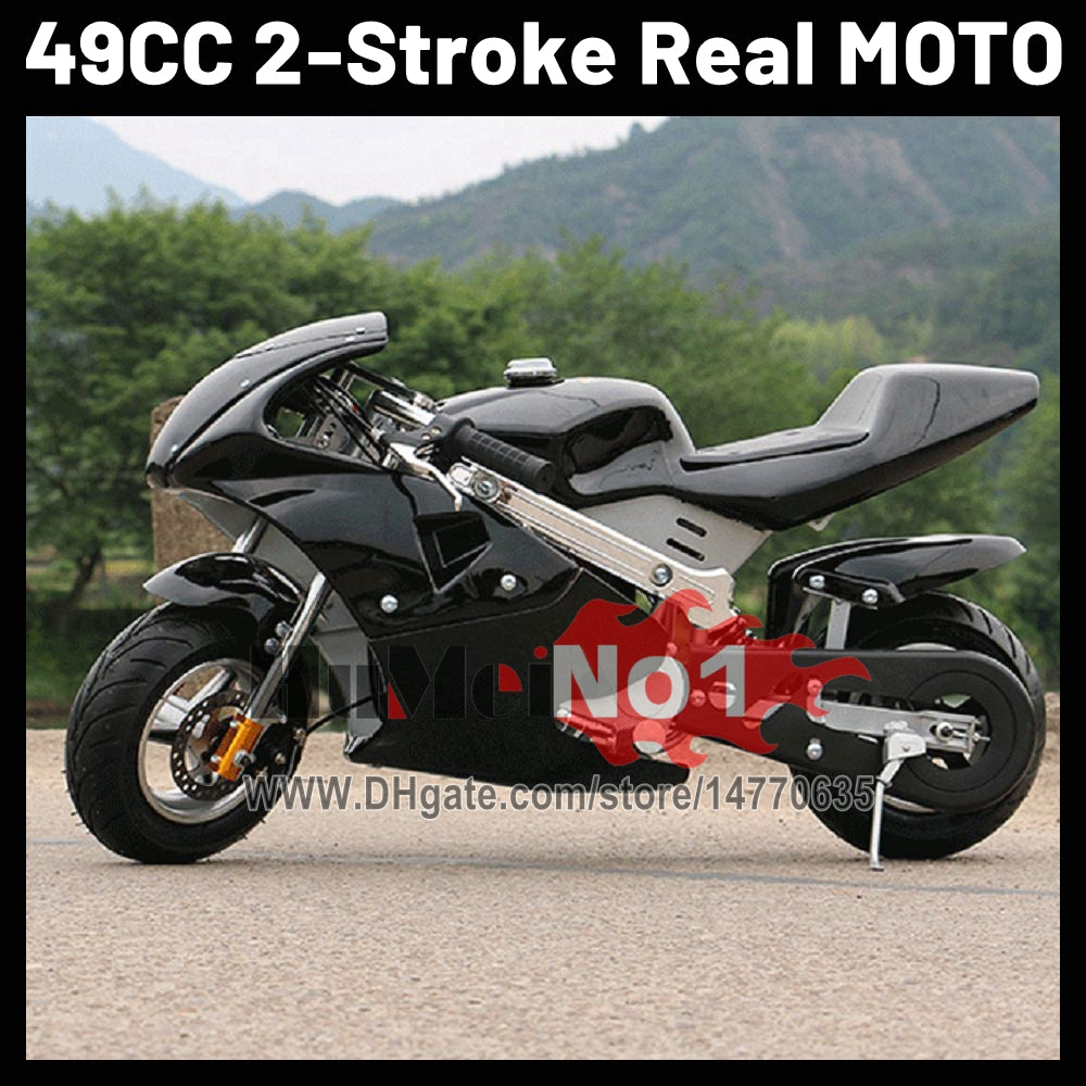 40Colors Real 2-Stroke 49CC Mountain Mini Motorcycle Small Buggy Pocket Bike Superbike Moto Bikes Gasoline Adult Child Off-road Vehicle MOTO Kids To