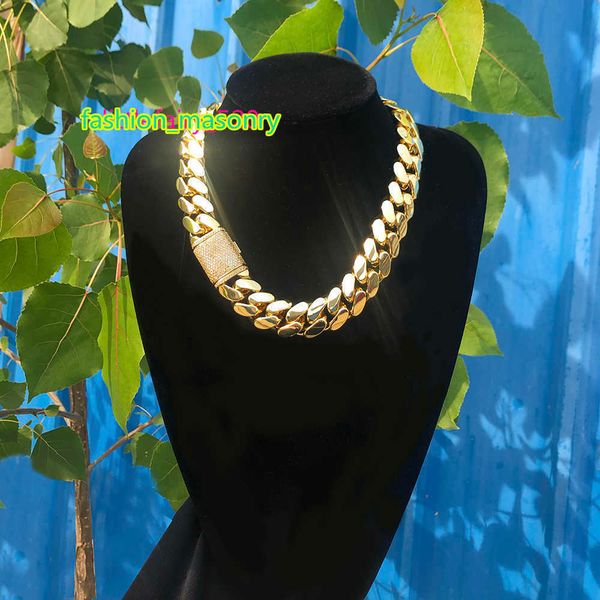 Pendant Necklaces Wholesale Choker 18k Gold Custom Gold Cuban Link Chain 24k Gold Cuban Miami Chain 20mm Miami Cuban Chain Necklace