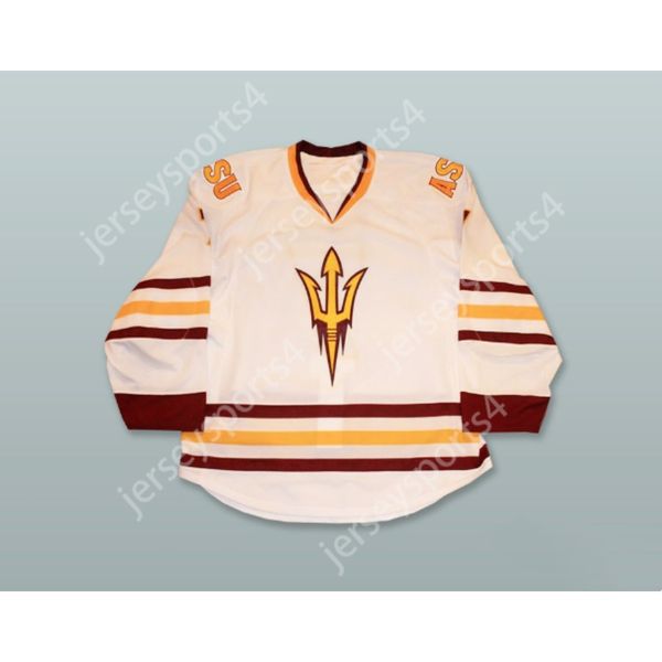 Custom GORODETSKY 7 ASU WHITE HOCKEY JERSEY NEW