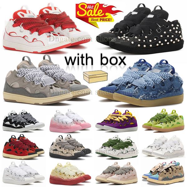 2025 new luxury designer shoes mens loafers curb sneakers purple yellow gold triple black fog grey glitter sliver metallic dress shoes women