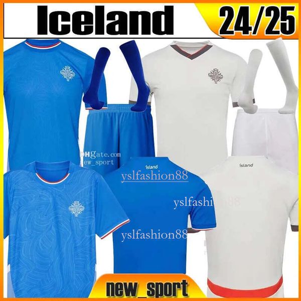 2024 2025 Iceland Soccer Jerseys National Team Islandia 24 25 G Sigthorsson E GUDJOHNSEN R SIGURDSSON FINNBOGASON Men size Football Shirts U