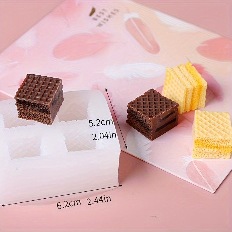 TEMU 1pc Creative Cream-filled Cookie Silicone Mold - Sugar-filled Biscuits & Cake Decorations, Food-grade Material