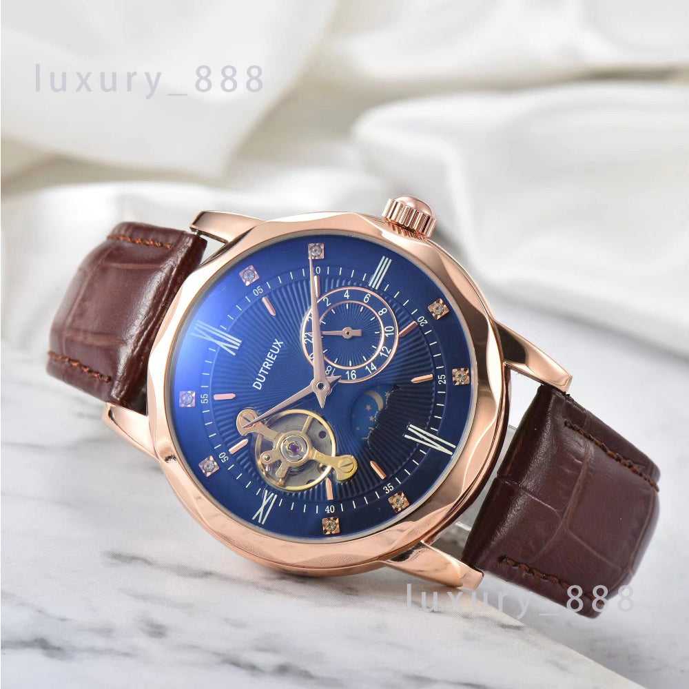 Popular Style Automatic Luxury Watches for Men Designer Mechanical Movement Fashion Daily Waterproof Leather Strap Wristwatches Male Gift AAA Clock