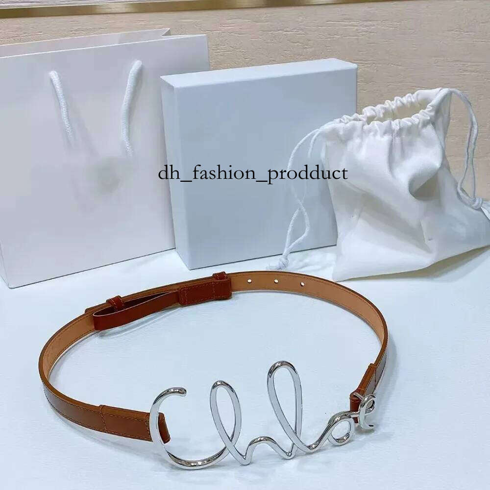 chlo Luxurys Designer Belt Chain High Quality waist chain for Women metal chain black brown Genuine Leather belt 2025 Fashion Accessory gift with bo