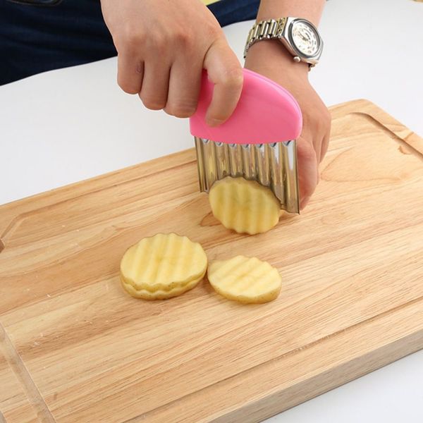Wavy French Fries Cutter Stainless Steel Potato Slicer Vegetable Chopper Veggie Slicer Durable Kitchen Gadgets b1020