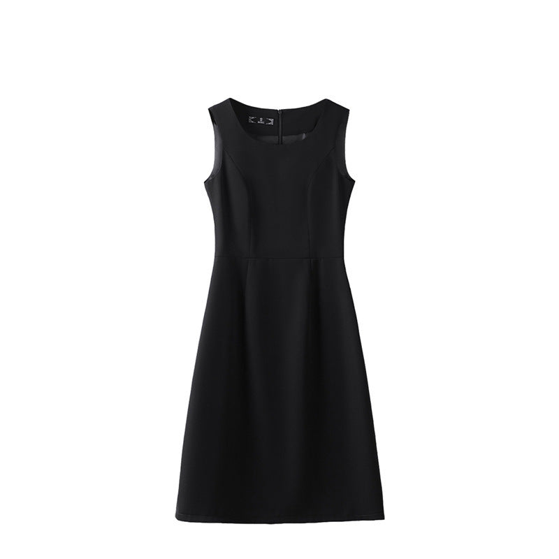 (453) High-end sleeveless vest dress for women, new summer style, suit base, Hepburn style suspenders, little black dress