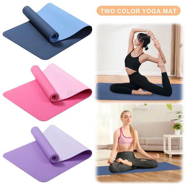 Yoga Mat 183x61x0.6cm Wide Non Slip Solid Color Floor Mat Anti Slip Sport Fitnes Mat Blanket For Indoor Exercise Yoga And PilateXJ240808