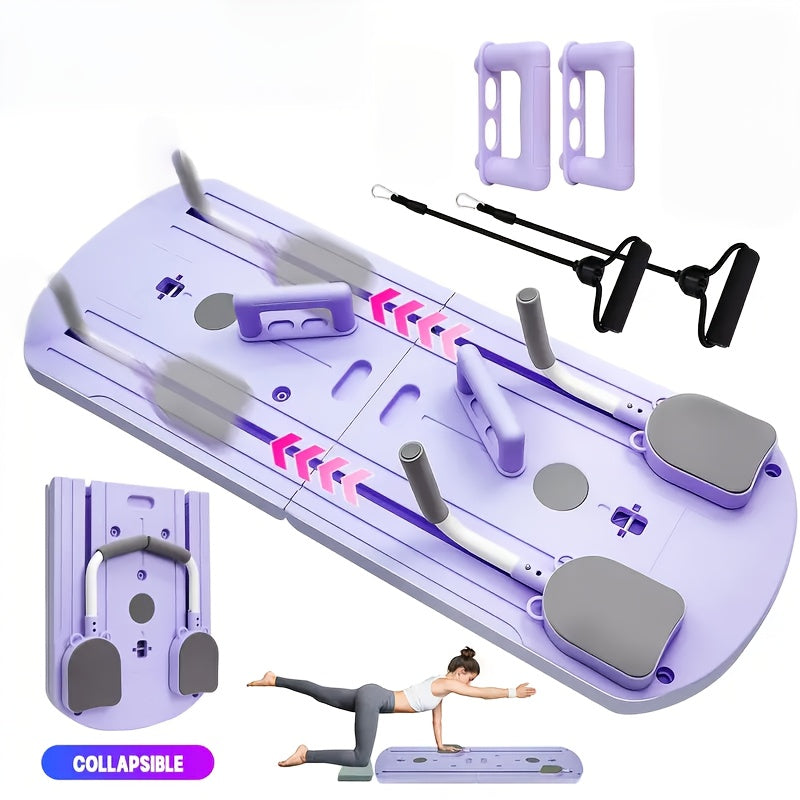 TEMU 2025 New Multifunctional Fitness Board - Abs Pilates For Abdominal & Training, Home Gym Exercise Equipment, Foldable & Portable For Burning