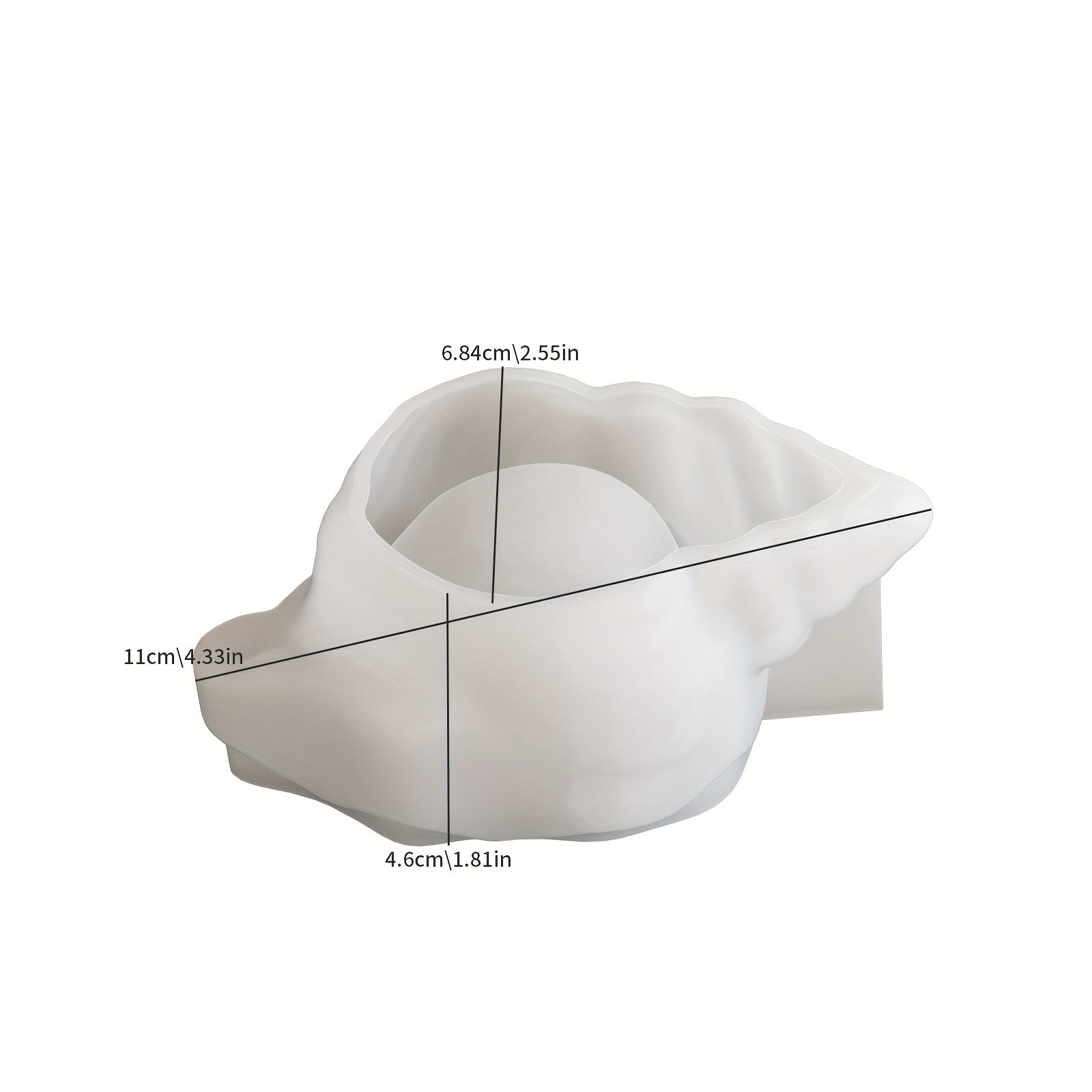 TEMU Seashell Planter Silicone Mold Diy Jewelry Storage Box Gypsum Mold Pot Uv Epoxy Resin Mold Home Decoration Crafts