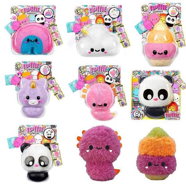 Plush Dolls Original Plush Stuffiez Small collectible Plush Toy Rainbow Suprise Reveals Open Box Strap ASMR Fidget MGA Fur Super Soft Plush