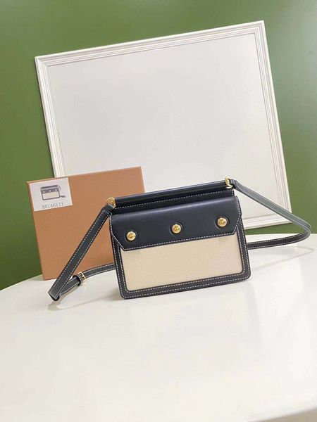 10A Mirror Top Brand Canvas Leather Shoulder Crossbody Bag with Box.