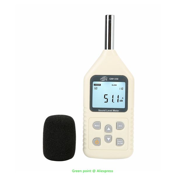 5PCS New 30~130dBA-35~130dBC Mini Sound Level Meter GM1358 Decibel Meter Handheld Digital Audio Tester Noise Monitor For Outdoor