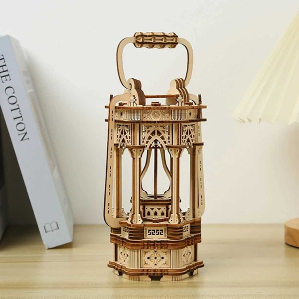 3D Puzzles Tang Lantern 3D Car Wooden Puzzle Scale ModelDIY Model Kit Handcraft GiftHome DecorationMechanical Model Kit Building Toy H241119