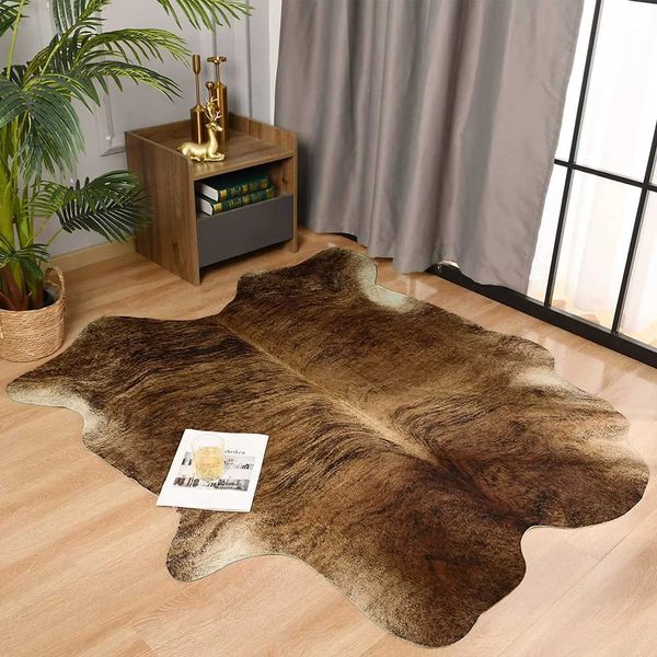 Carpets Quality Rug Faux Cowhide Carpet Home Decor Carpets for Living Room Rugs House Decoration Mat for Bedroom Waterproof floor Mats