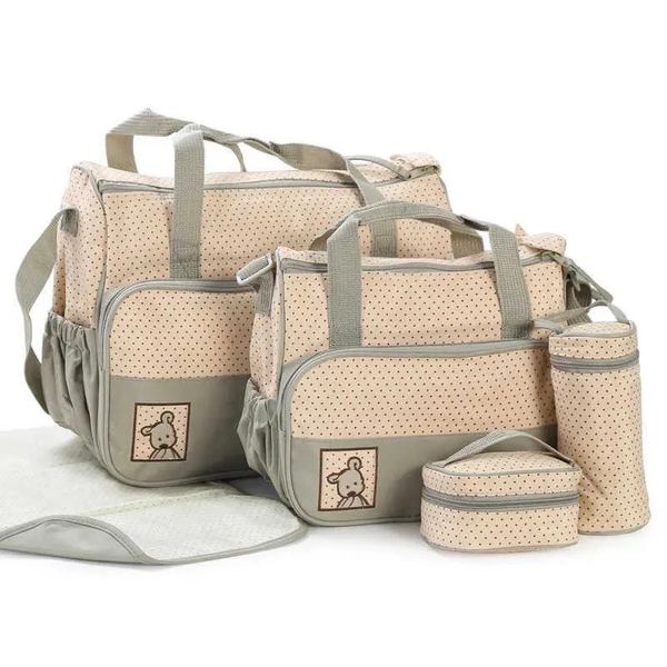 Diaper Bags 5 pieces-set of large capacity suitable for mothers station wagons organizers baby diaper mother and newborn accessory bags