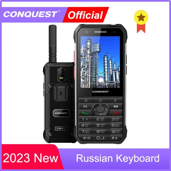 Phone Russian keyboard 2023 New CONQUEST F3 4G Dual SIM Unlocked Rugged Mobile Phone Keyboard Support Cellphones
