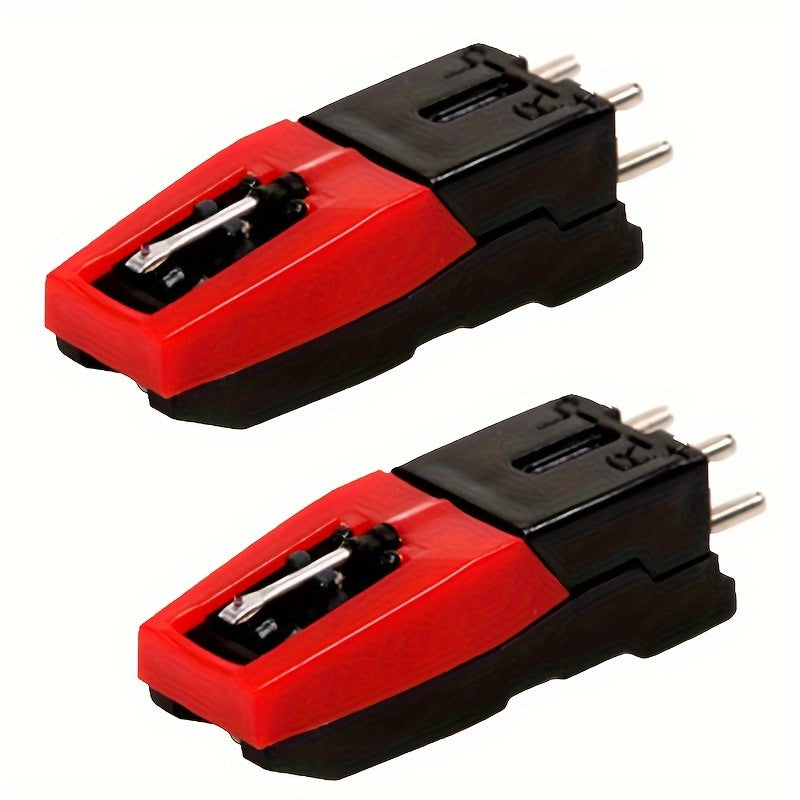 TEMU 2pcs Universal Turntable Cartridge, Vinyl Record Player Stylus, Diamond Needle, Lp Player Stylus, Record Player Cartridge. Comes With -ruby