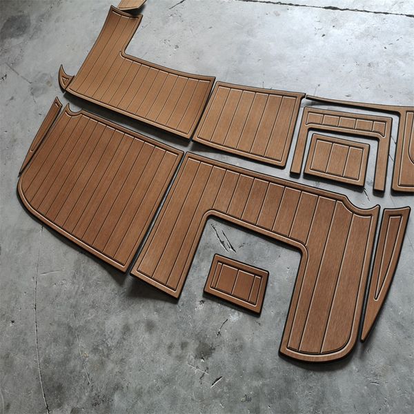 ZY 2008 Maxum 2500 SE Cockpit Pad Boat EVA Foam Faux Teak Deck Floor Mat Flooring