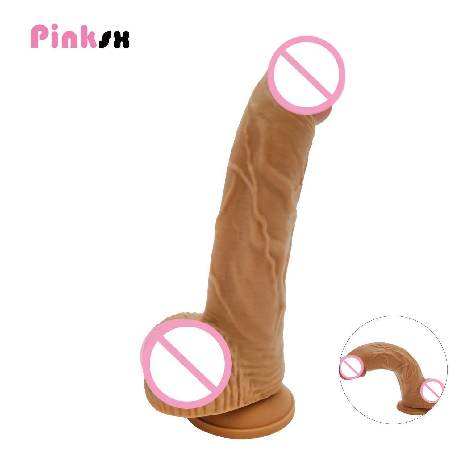 Other Health Beauty Items Dick Skin Feeling Realistic Penis Soft Huge Dildo Female Silicone Ball Suction Cup Dildo Anal For Gay z250227