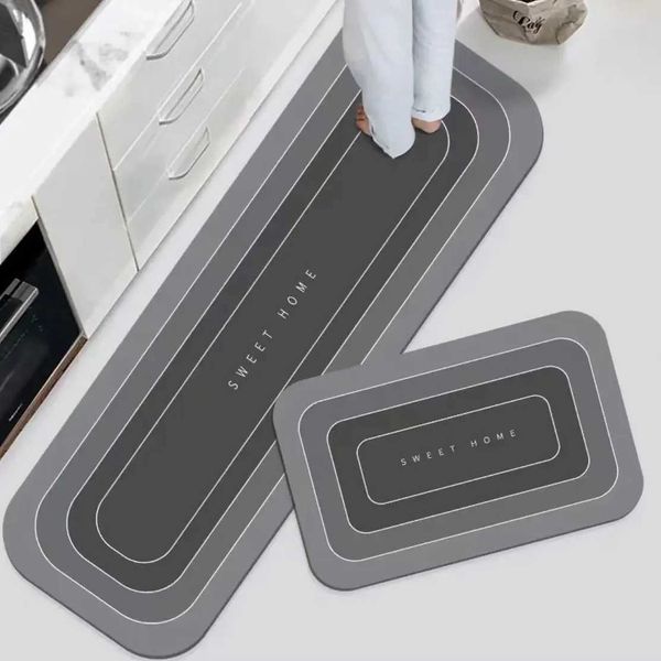 Kitchen floor mat waterproof anti slip dustproof foot mat household door mat entrance door mat carpet W240815