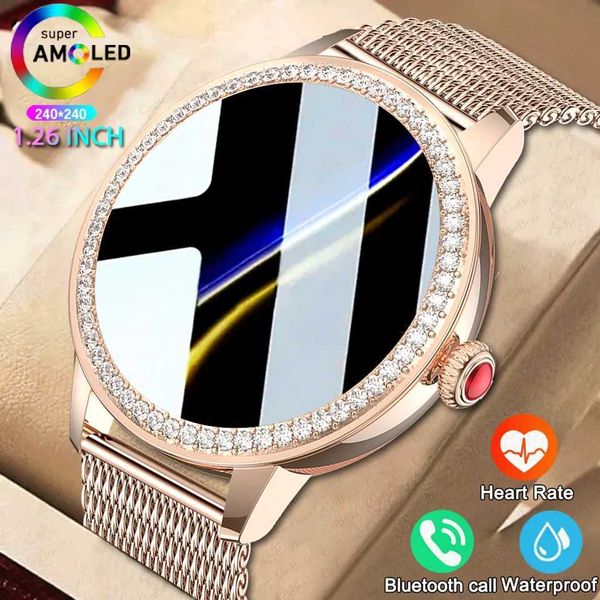 Fashion Smart Watch Women Full Touch HD Screen Heart Rate Monitor Custom Dial Waterproof Bluetooth Call Smartwatch Ladies Gift CL240812