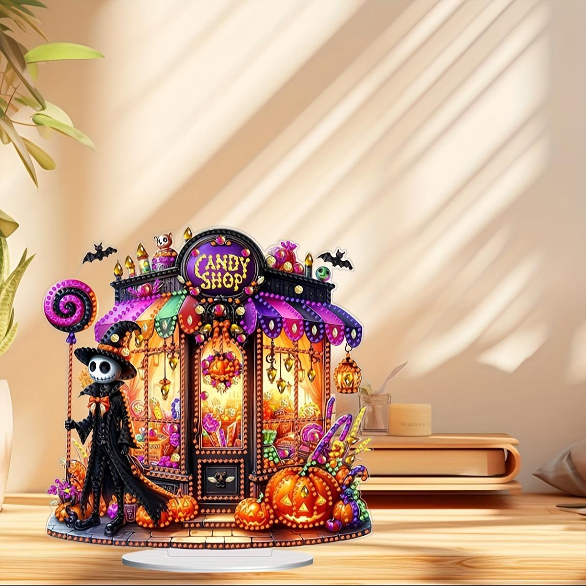 TEMU Halloween Diamond Painting Kit, Adult Beginner's Crystal Set, Special Shape Diy Desktop Decorative Stitching Craft