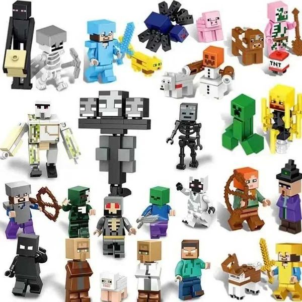Building blocks dolls toys mini characters dolls childrens toys birthday gifts cartoon characters. W241005
