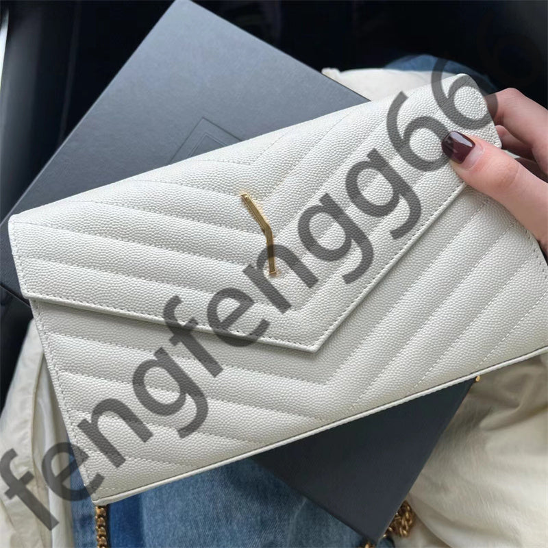 Women Leather caviar envelope Bag mirror quality Designer bags tote luxurys men sheepskin Messenger Shoulder bags handbag purses Even Cross Body Cha