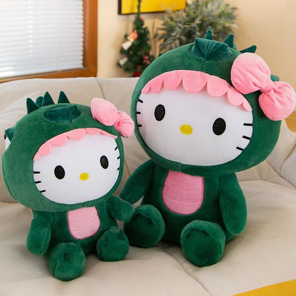 2024 Hot Sale Wholesale New Dinosaur Crossdressing Cat Doll Cute KT plush Toys Children&#039;s Games Playmates Holiday Gifts Room Decor Holi