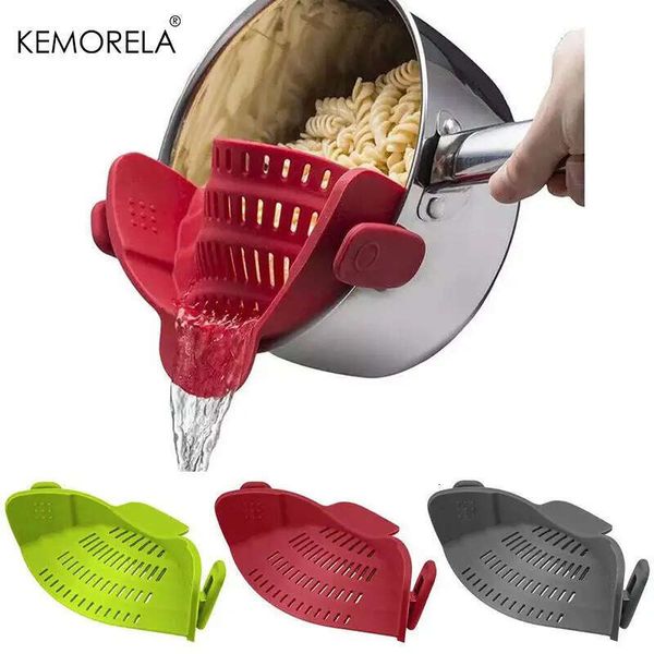 Silicone Clip-On Pot Strainer | Food-Grade Colander for Pasta, Fruit, Vegetables