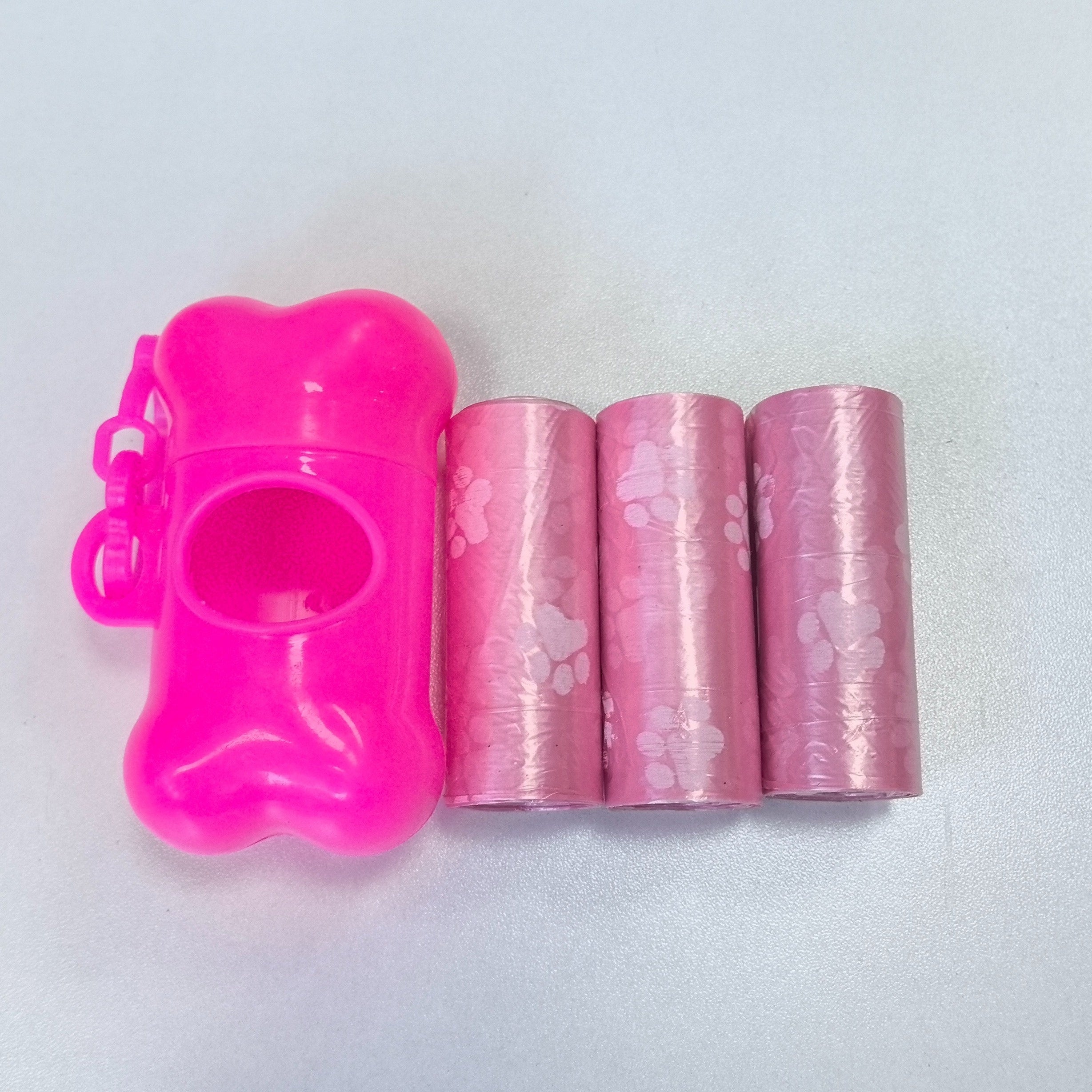 TEMU 3 Rolls + 1 Bone-shaped Leak-proof Dog Poop Bags With Portable Bone-shaped Dispenser: Convenient Outdoor Pet Waste Solution