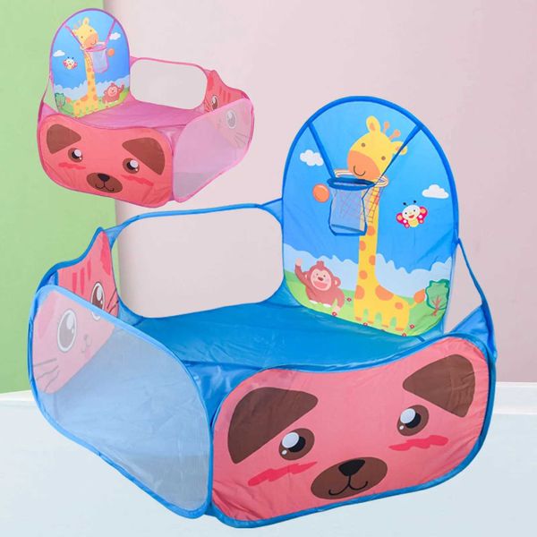 Childrens Cartoon Deer Ocean Ball Pool Fence Tent Indoor Baby Toy Pool Bobo Pool Throwing Basketball Pool W241230