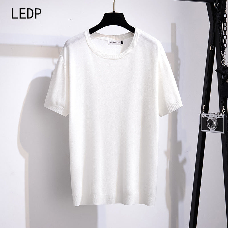 196484 Grandfather Paradox Large Size Women&#039;s T-shirt Time and Space Intertwined Double-sided Design Cotton and Linen Breathable Science Fictio