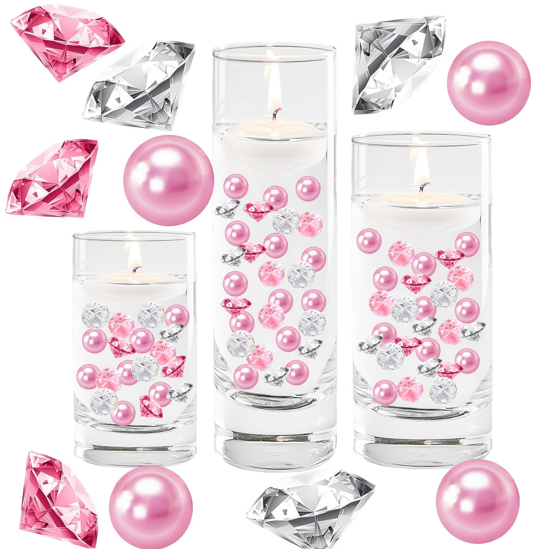 TEMU 300pcs Vase Filler Decorations - Sparkling Diamond-like Beads, Elegant Wedding Centerpieces, , Floral Arrangements - For Tables, Home, Party