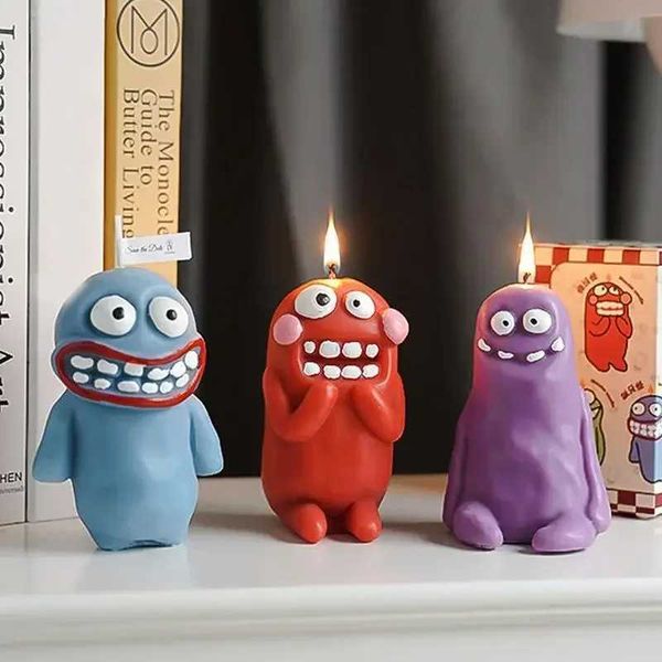 Cute Mud Monster Aromatherapy Candle Cartoon Handmade Scented Candles Creative Wedding Gifts Home Decor OrnamentsXJ241112