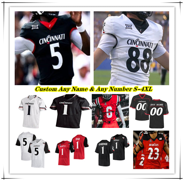 Cincinnati Bearcats College Football Jersey Dorian Emory Jones Sauce Gardner Corey Kiner Ryan Myles Montgomery Xzavier Henderson Braden Smith Dee Wi