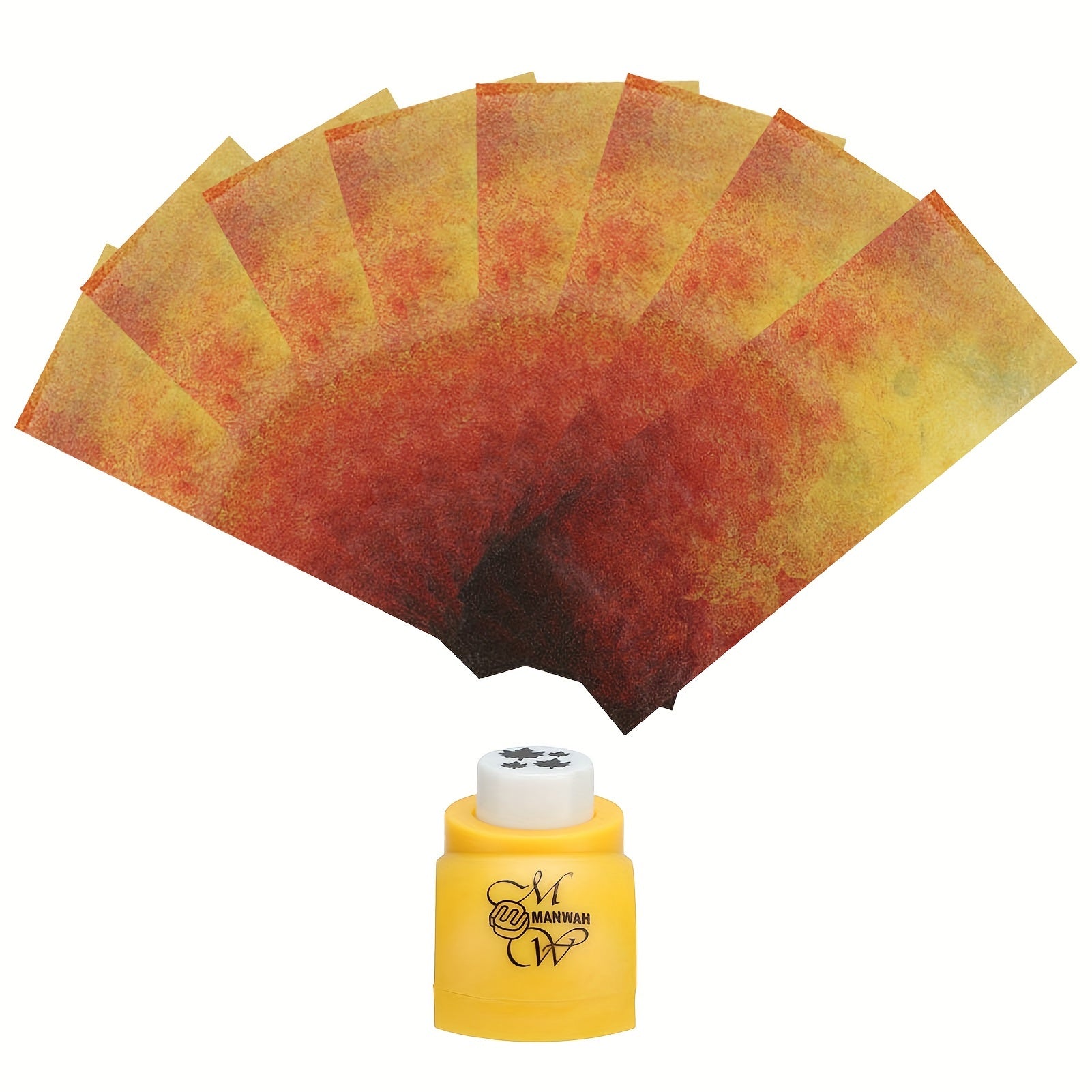 TEMU Maple Leaf Punch Leaf Mold, Beautiful Paper Punch Cutter Tree Leaf Making Mold Diy Craft Accessories Scrapbooking With 8pcs Paper - - Portable,