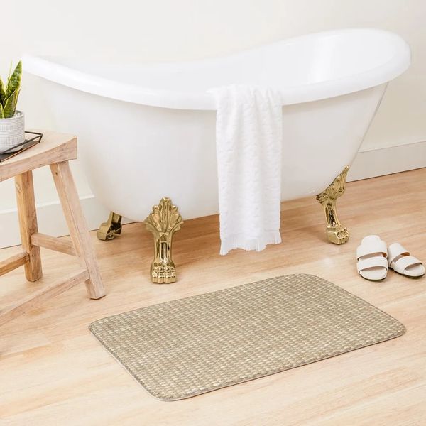 Wicker Bath Mat Bathroom Kit AntiSlip Shower Carpets For Bathrooms 240105