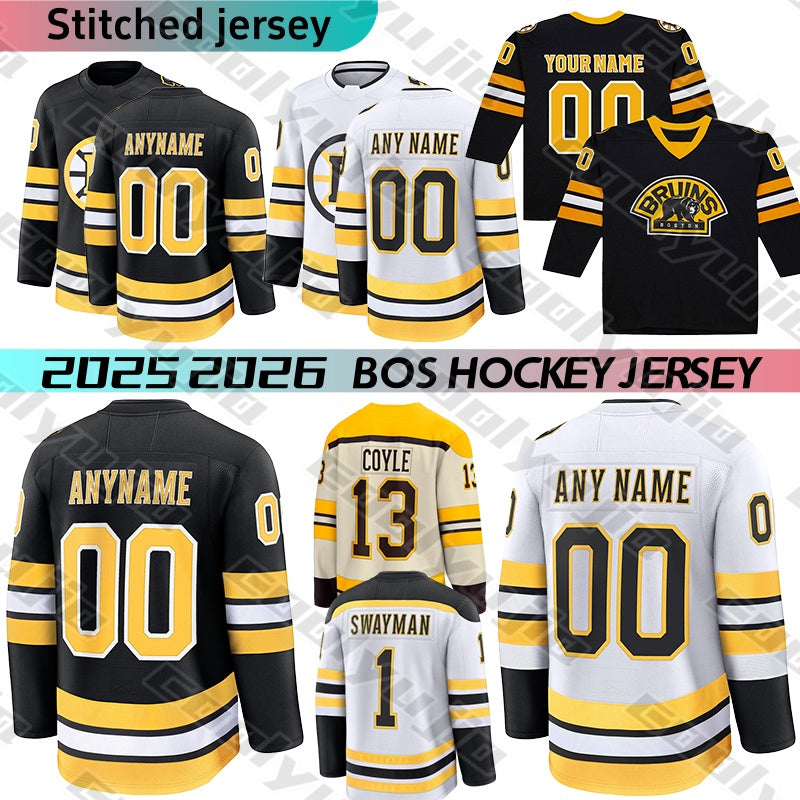 BOS Bruins new hockey jerseys Zadorov David Pastrnak McAvoy Brad Marchand Jersey Koepke Elias Lindholm Jersey geekie Kastelic charlie 2025 mens hock