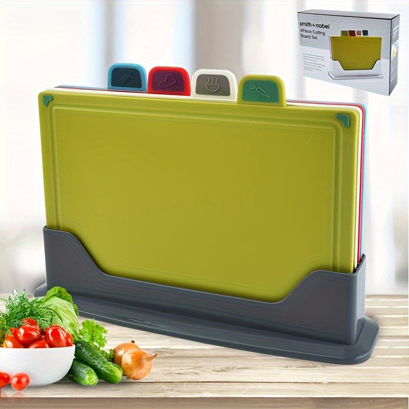 TEMU 4pcs-set, Kitchen Household Chopping Board Fruit Chopping Board Plastic Cutting Board Chopping Board
