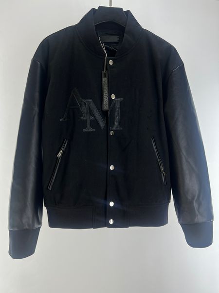 Mens Designer Jacket Men High quality Outerwear AM STAGGERED VARSITY JACKET Men&#039;s Coats Baseball uniform Clothing