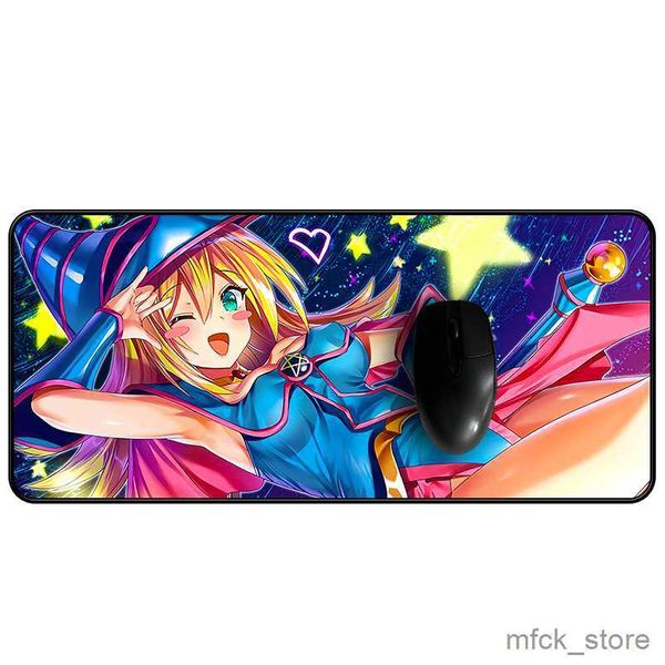 Mouse Pads Wrist Rests Anime Dark Magic Girl Mouse Pad YU-GI-OH Gaming Mousepad High-Definition Printing Colorful Big Desk Mat 800x400mm Mou