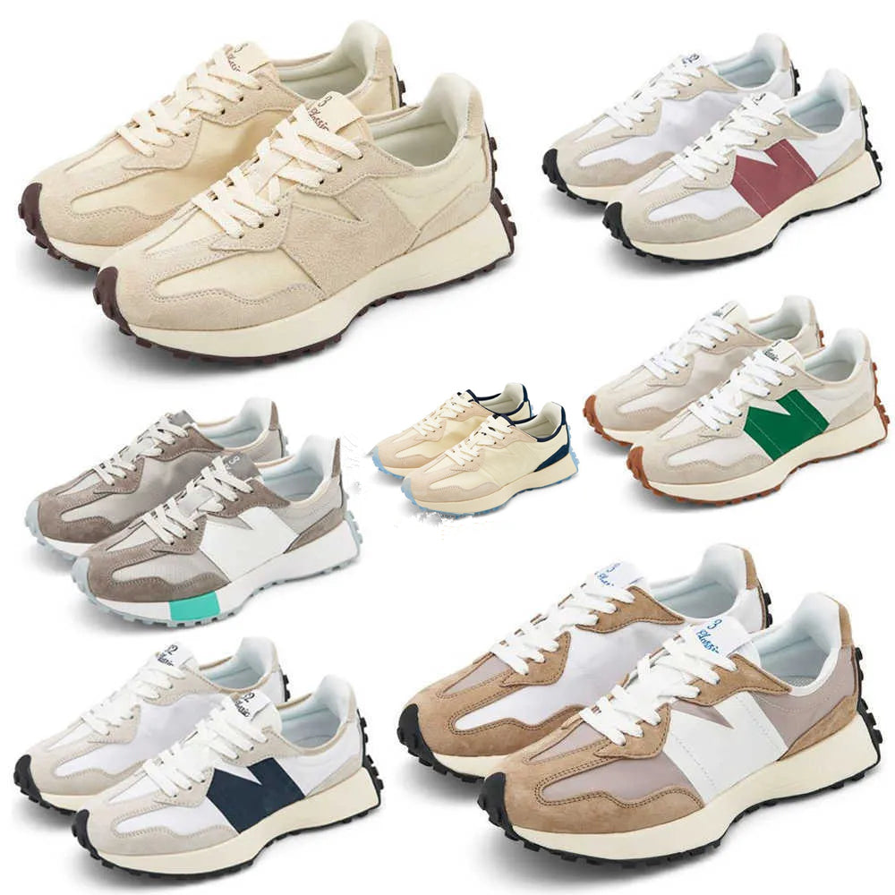 N 327 New Balanse Sneakers Womens Low Jogging Walking Shoes Brown Camouflage White Grey Blue Bean Milk Light Camel White Grass Green Sea Salt Men Ru