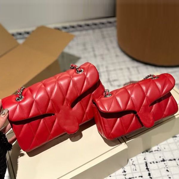 Bags Designer For Women Quilted Bag Tabby Chains Genuine Leather Flip Shoulder Bag Cross Body Purse Red Bag High Quality Gift Wallet