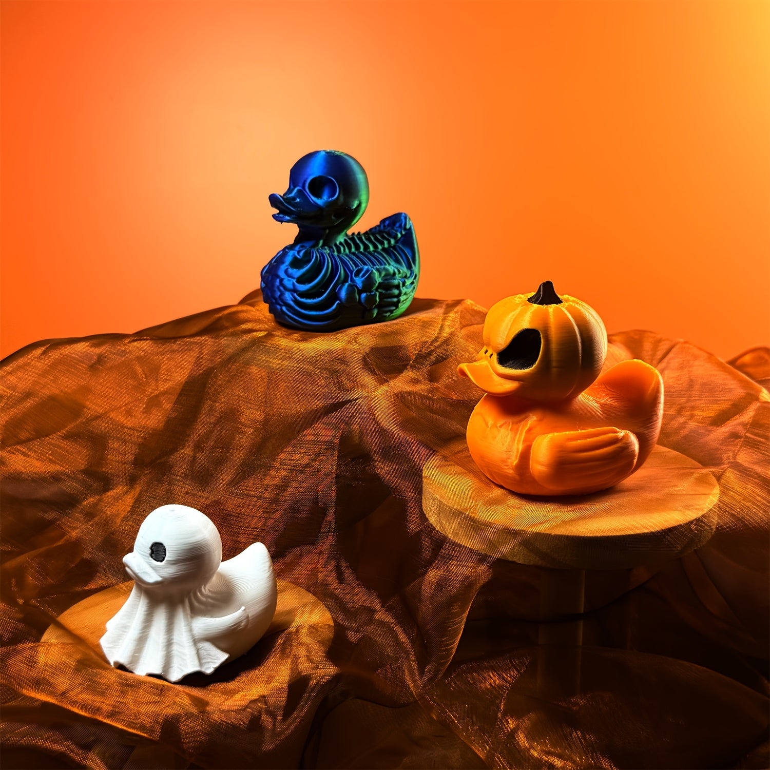 TEMU 3pcs 3d Printed Duck Model Ornaments Suitable For Halloween Party Decorations, Exciting Halloween Gifts, Home Party Desktop Decorations, Autumn